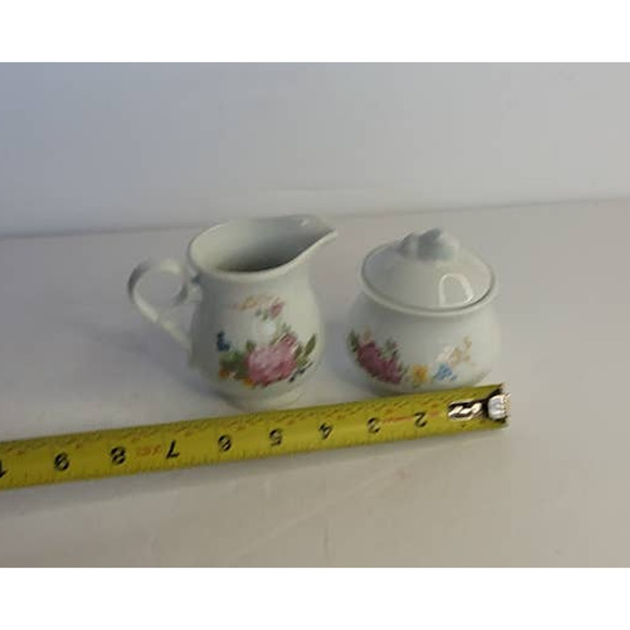 Vintage Sadler Rose Sugar and Creamer - Picture 4 of 5